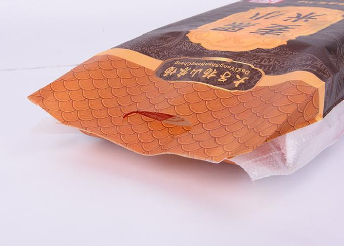Напечатанные цветом сплетенные PP мешки риса полипропилена с прозрачной стороной Gusset