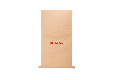 Китай Рециркулированный мешок Брайна Kraft Брайна бумажный, мешки Kraft блока нижней напечатанные таможней поставщик