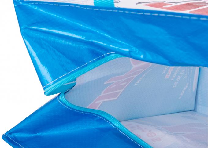 Рециркулируйте относящие к окружающей среде хозяйственные сумки сини Non сплетенные с логосом напечатанным таможней