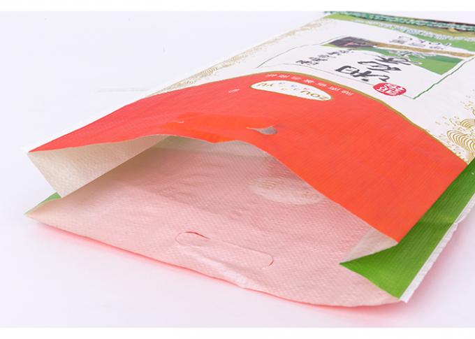 Сплетенные PP мешки риса упаковывая при двойник ручки печатая вес нагрузки 10kg